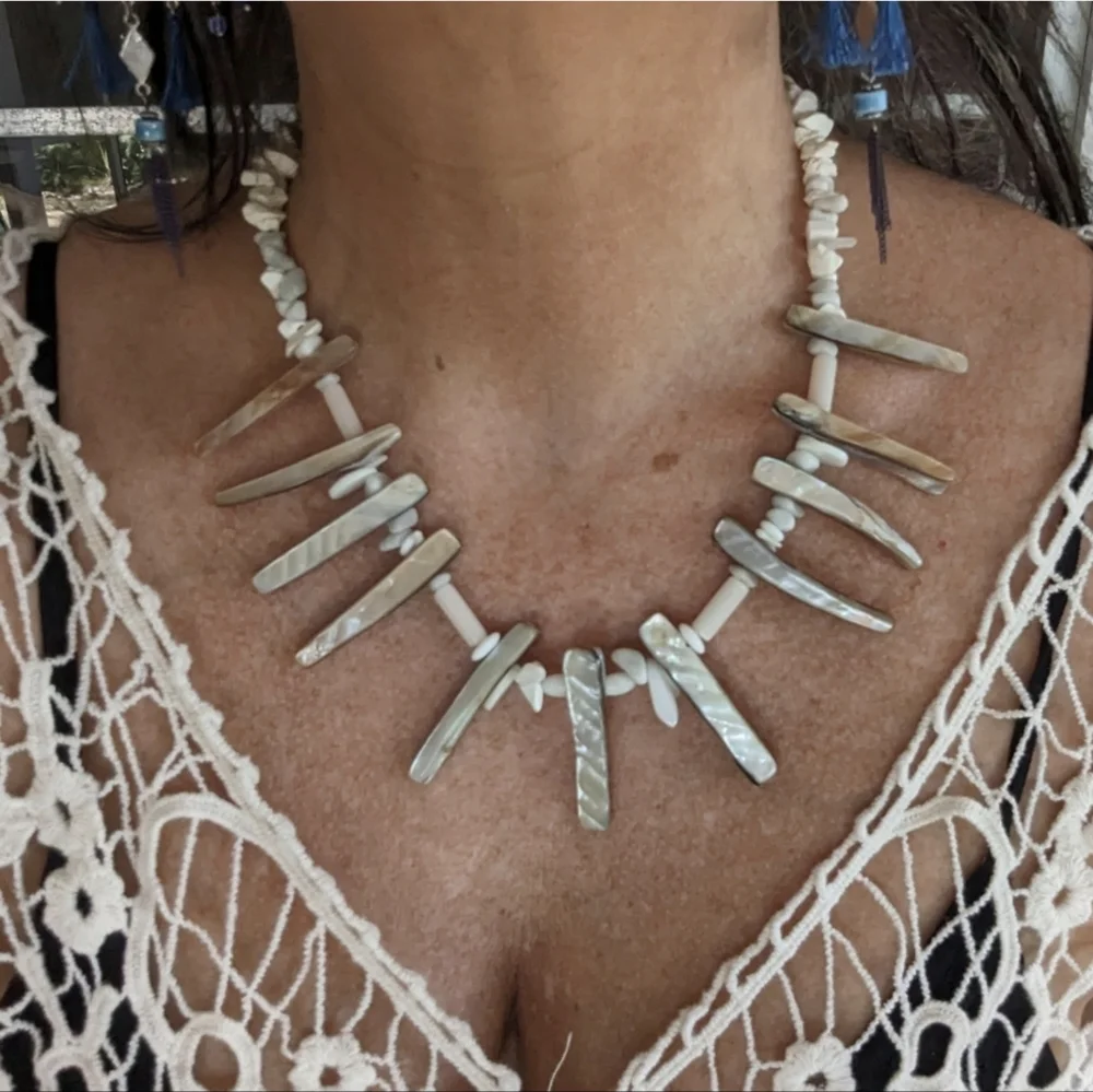 Mermaidcore Handmade Shell Necklace Coastal Vacation Hippie Vibes Bohochic